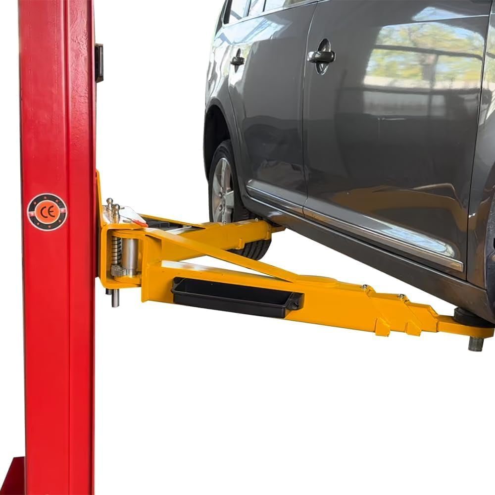 12000 Lbs Extra Height 167Inch 2 Post Lift Two Post Car Lift AK-M120 Auto Lift Car Lift Hoist 2 Post Car Lift (Extra Height, Red)