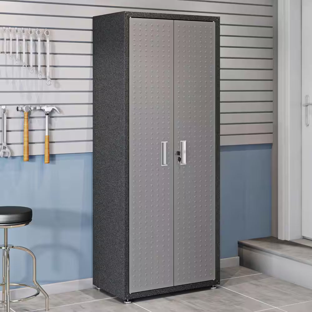 Fortress 30.3 In. W X 74.8 In. H X 18.2 In. D 4-Shelf Metal Freestanding Garage Cabinet in Grey