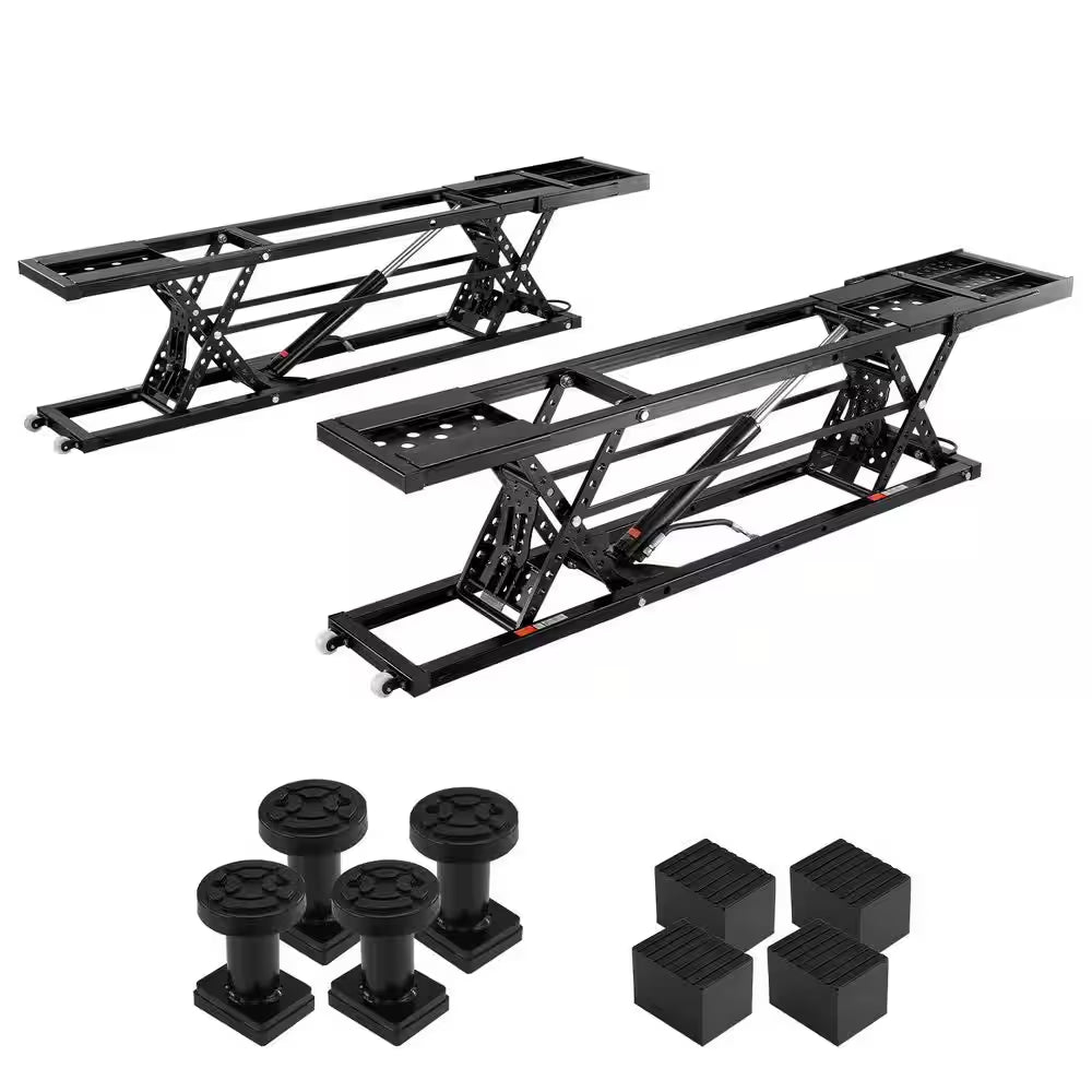 Car Lift, 7,000 Lbs. Capacity Portable Car Lift, 26.8 In. Max. Height, Carbon Steel Truck Lift with 120-Volt Power Unit