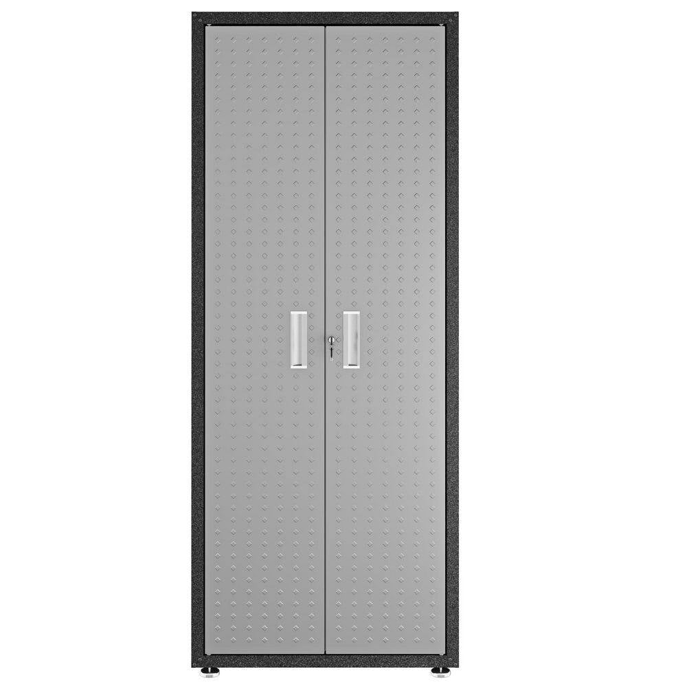 Fortress 30.3 In. W X 74.8 In. H X 18.2 In. D 4-Shelf Metal Freestanding Garage Cabinet in Grey