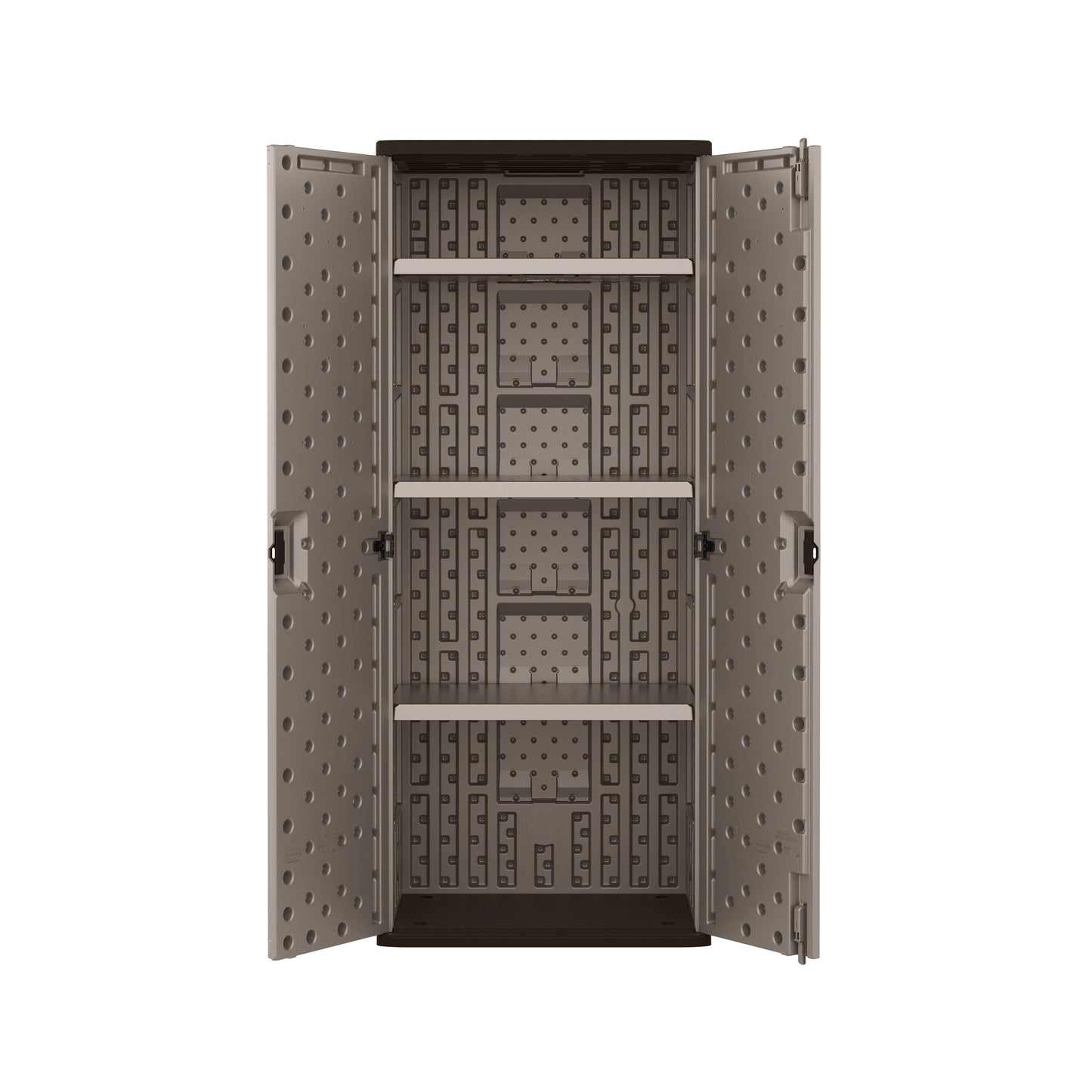 3-Shelf Resin Base Garage Cabinet Locker, Gray
