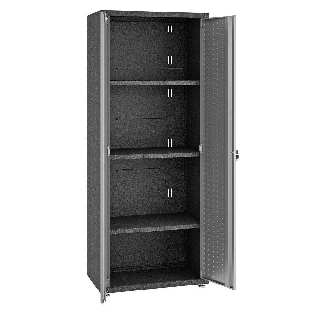Fortress 30.3 In. W X 74.8 In. H X 18.2 In. D 4-Shelf Metal Freestanding Garage Cabinet in Grey